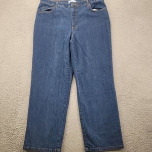 Kim Rogers Jeans Womens 16‎ Short Blue Denim Straight Leg Medium Wash